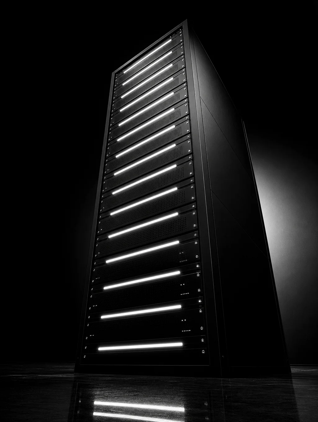 FlexRack 5U base modular rack diagram showing 5 individual 10-inch standard bays